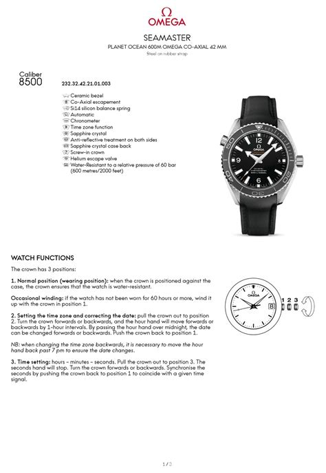 manual de instrucciones omega seamaster|Omega Seamaster instruction manual.